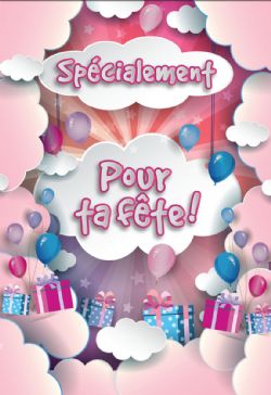 ANNIVERSAIRE - CARTE AVEC NUAGE - DE ROSEDALE